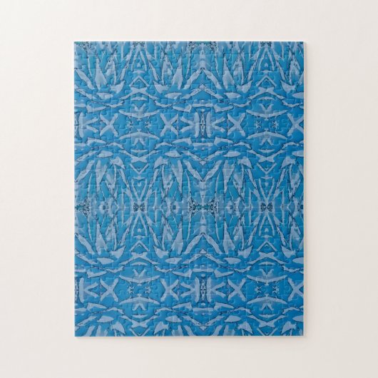 Moeilijk Blauw Agave Kaleidoscope Puzzle Legpuzzel (Verticaal)
