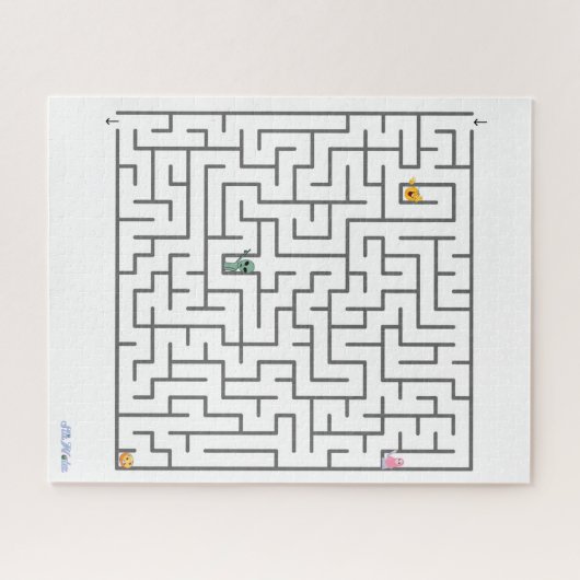 moeilijk doolhof puzzel legpuzzel (Horizontaal)