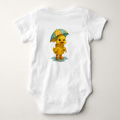 Moeilijk Eendje Op Een Regenachtige Dag Geel  Romper (Achterkant)