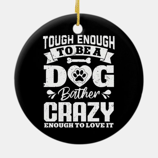 Moeilijk genoeg om een hondenbadkamergek te zijn h keramisch ornament (Achterkant)