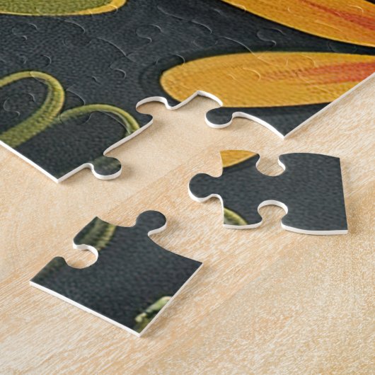 Moeilijk grillig bloemenlicht huis legpuzzel (Zijkant)