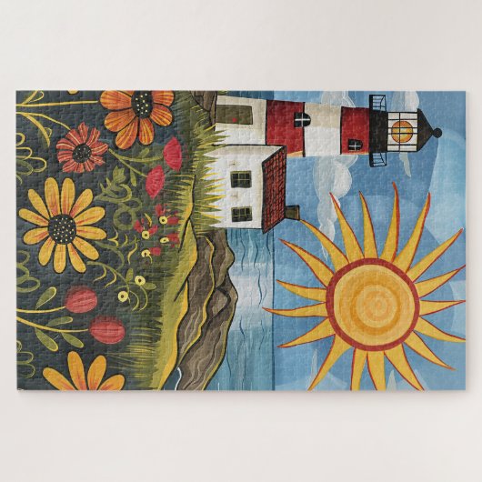 Moeilijk grillig bloemenlicht huis legpuzzel (Horizontaal)