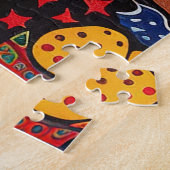 Moeilijk grillig bloemenlicht huis legpuzzel (Zijkant)