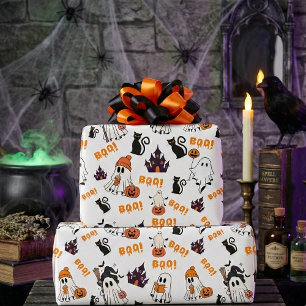 Moeilijk Halloween spookjes patroon – griezelige z Cadeaupapier