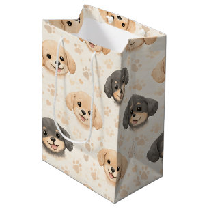Moeilijk Hartjes Waterverf Patroon (3) Medium Cadeauzakje