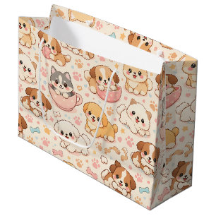 Moeilijk Hartjes Waterverf Patroon (5) Groot Cadeauzakje