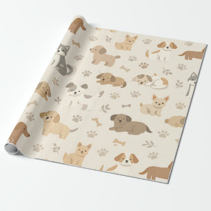 Moeilijk Hartjes Waterverf Patroon (7) Cadeaupapier