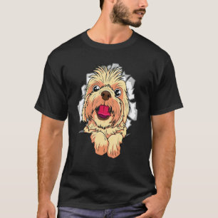 Moeilijk honden scheur ontwerp t-shirt