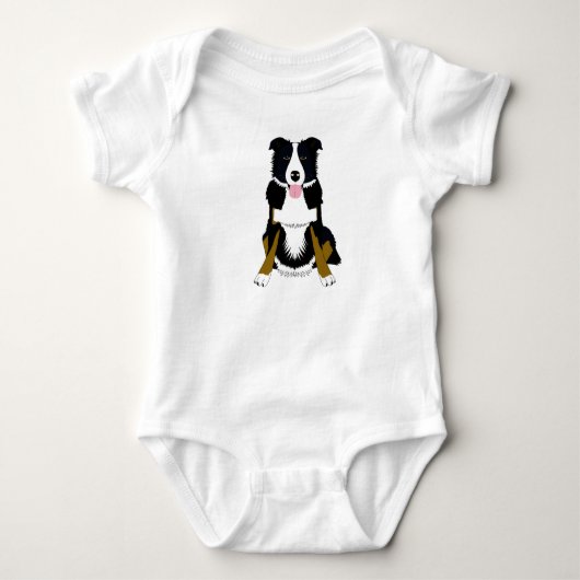 Moeilijk hondenontwerp. baby body romper (Voorkant)
