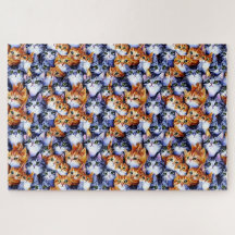 moeilijk | kat gezichten collage gember grijs huis