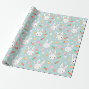 Moeilijk Konijn Patroon voor Pasen Cadeaupapier