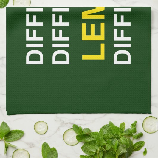 "Moeilijk, moeilijk, lemon, moeilijk" Theedoek (Gevouwen)