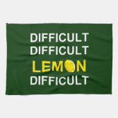 "Moeilijk, moeilijk, lemon, moeilijk" Theedoek (Horizontaal)