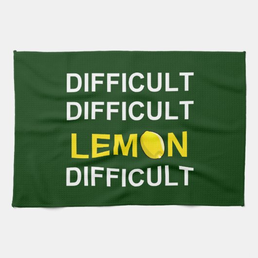 "Moeilijk, moeilijk, lemon, moeilijk" Theedoek (Horizontaal)