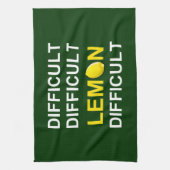 "Moeilijk, moeilijk, lemon, moeilijk" Theedoek (Verticaal)