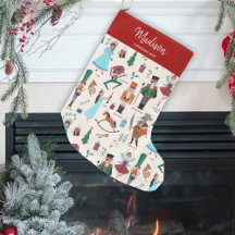 Moeilijk Notenkraker Patroon Kerst Sok