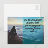 Moeilijk om Citaat te vergeten Briefkaart (Voorkant / Achterkant)