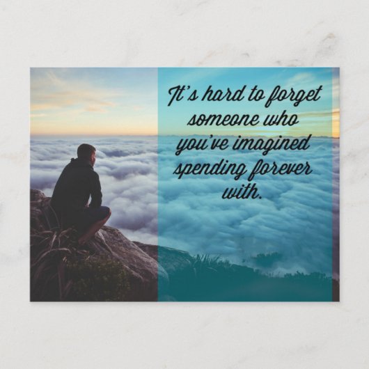 Moeilijk om Citaat te vergeten Briefkaart (Voorkant)