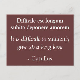 Moeilijk om lange liefde op te geven - Catullus qu Briefkaart