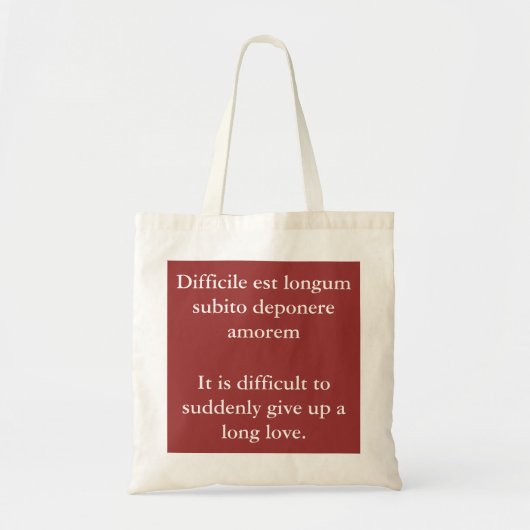 Moeilijk om lange liefde op te geven - Catullus qu Tote Bag (Voorkant)