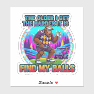 Moeilijk om mijn ballen te vinden naarmate ik oude sticker