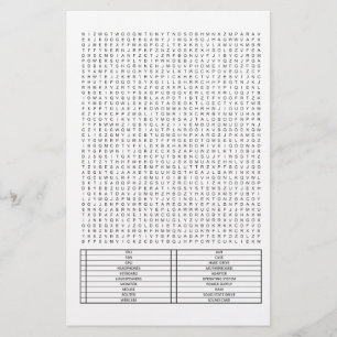 Moeilijk onderwerp voor uitgebreide Word Search Pu Briefpapier