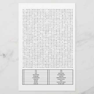 Moeilijk onderwerp voor uitgebreide Word Search Pu Briefpapier