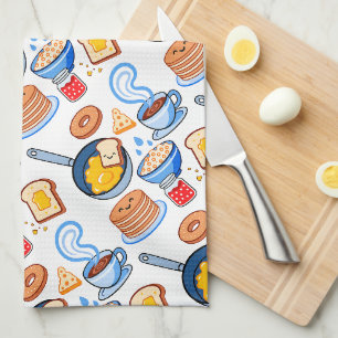 Moeilijk Ontbijtpatroon – Kawaii Eten Naadloos Theedoek