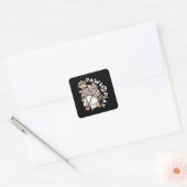 Moeilijk Ontwerp van Speelse Katten – Leuke Pootje Vierkante Sticker (Envelop)