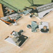 Moeilijk op de beurs van NY, door Tony Sarg Legpuzzel (Zijkant)