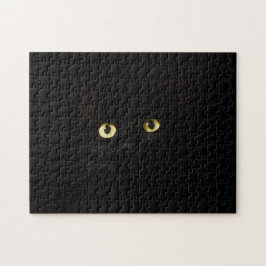 Moeilijk Op Te Lossen Donkere Kat Effenkleurige Zw Legpuzzel