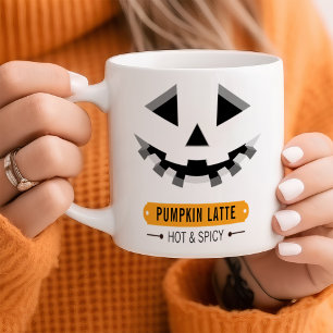 Moeilijk Pompoen Gezicht Aanpasbaar Halloween Koffiemok