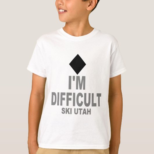 Moeilijk Ski Utah T-shirt (Voorkant)