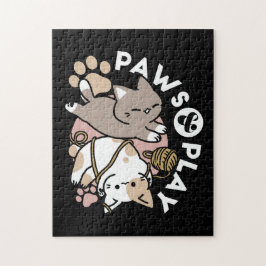 Moeilijk Speelse Katten Ontwerp – Leuke Pootjes en Legpuzzel