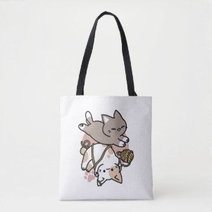 Moeilijk Speelse Katten Ontwerp – Leuke Pootjes en Tote Bag