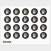 Moeilijk speelse katten ontwerp – Leuke poten en s Ronde Sticker (Vel)