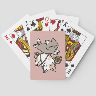 Moeilijk Spelende Katten Ontwerp – Leuke Pootjes e Pokerkaarten