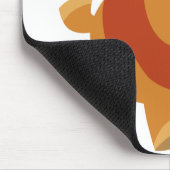 Moeilijk springende cartoon leeuw muismat (Hoek)