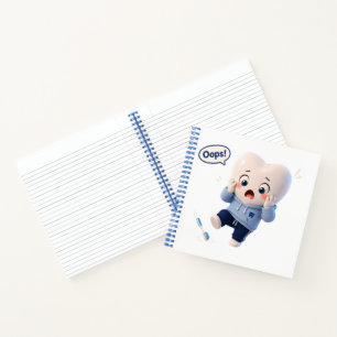 Moeilijk Tanden Karakter Spiraal Notebook Notitieboek