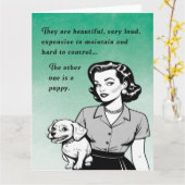 Moeilijk te controleren retro begroeting kaart (Gele Bloem)