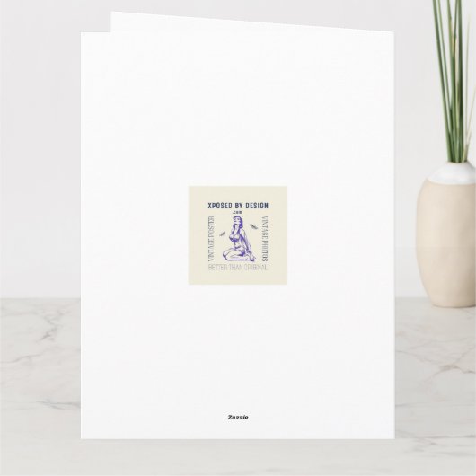 Moeilijk te controleren retro begroeting kaart (Achterkant)