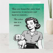 Moeilijk te controleren retro begroeting kaart (Voorkant)