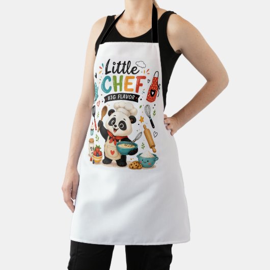 Moeilijk te koken Panda Chef Cartoon Fun Print Schort (Insitu)