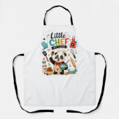 Moeilijk te koken Panda Chef Cartoon Fun Print Schort (Voorkant)
