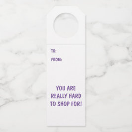 Moeilijk te winkelen voor fleshanger Labels