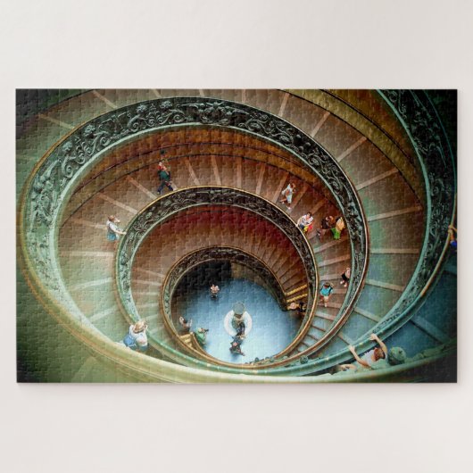 Moeilijk Vaticaan Spiral Stairs 3-D Artwork Puzzle Legpuzzel (Horizontaal)