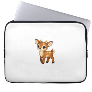 Moeilijk vertaalbare Engelse tekst: Cute Baby Fawn Laptop Sleeve