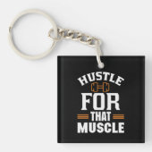 Moeilijk voor die spiergym-oefening sleutelhanger (Voorkant)