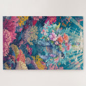 Moeilijk Zee Schildpad Waterverf Koraalrif Oceaan Legpuzzel (Horizontaal)