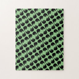 Moeilijk zwart Beer Patroon Puzzle Legpuzzel